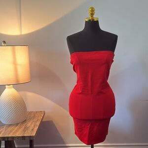 Fashion Nova|  Red tube mini Dress